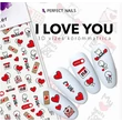 PN - Körömmatrica - 3D I love you