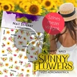 Körömmatrica - 3D Sunny Flowers