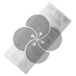 PN - Holo Nail Sticker - Körömmatrica - 3 - Virágos - Holo ezüstös