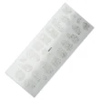 PN - Holo Nail Sticker - Körömmatrica - 3 - Virágos - Holo ezüstös