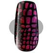 PN - Holo Nail Sticker - Körömmatrica - 6 - Lyukacsos és hullámos - Szivárványos