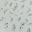 PN - Körömmatrica - Silver Leaves