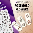PN - Körömmatrica - Rose Gold Flowers
