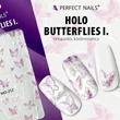 PN - Körömmatrica - Holo Butterflies I.