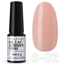 Profinails Gel Lac Glimmer Shine LED/UV lakkzselé  6g S-02