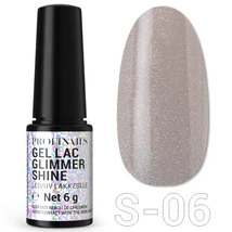 Profinails Gel Lac Glimmer Shine LED/UV lakkzselé  6g S-06