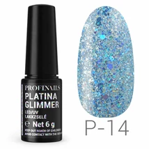 Profinails   Platina Glimmer LED/UV lakkzselé 6g P-14