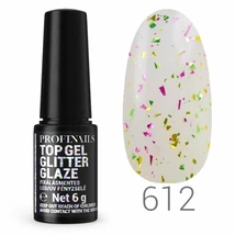 Profinails   Top Gél Glitter Glaze fixálásmentes LED/UV fényzselé 6g No. 612