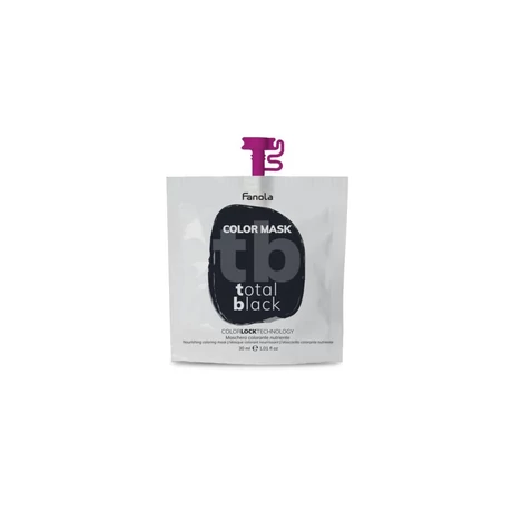 Fanola Color Mask, színező maszk, Total Black (fekete) 30ml 
