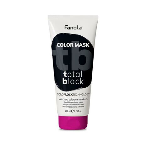 Fanola Color Mask, színező maszk, Total Black (fekete) 200 ml