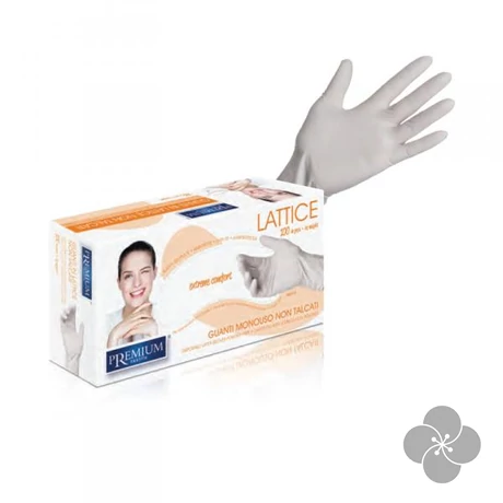 Latex kesztyű M - 100db (púdermentes)