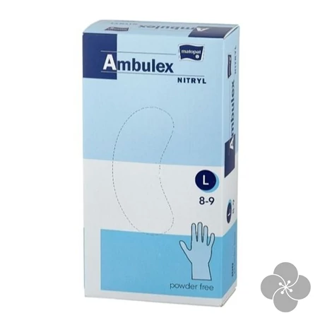 Ambulex Nitryl vizsgáló kesztyű  púdermentes - 100db - L