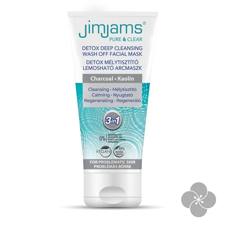 JimJams Pure & Clear Detox Mélytisztító lemosható arcmaszk 75ml
