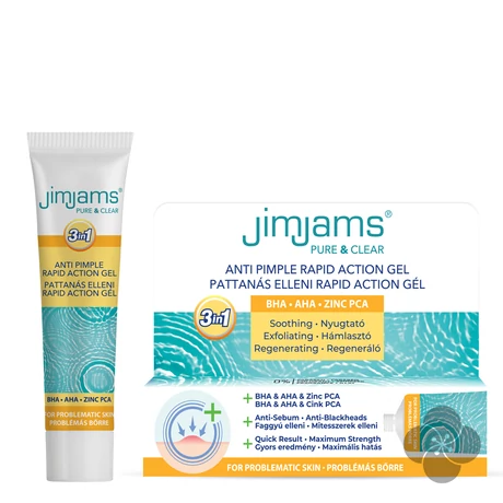 JimJams Pure & Clear Pattanás elleni rapid action gél 15ml