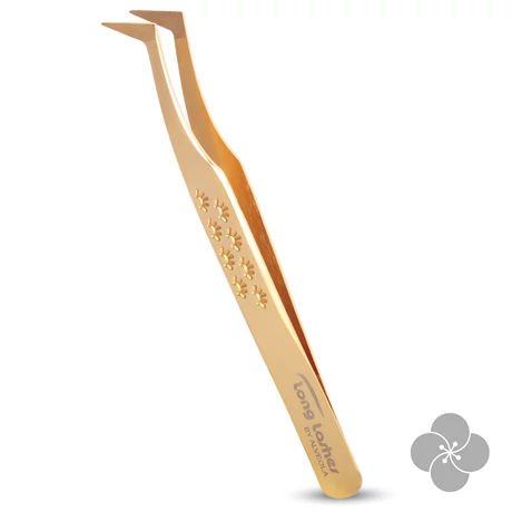 Long Lashes Pro Fiber L- alakú Volume csipesz - Arany