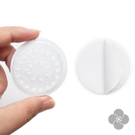 Long Lashes öntapadós ragasztótartó virág - átlátszó, 5db
