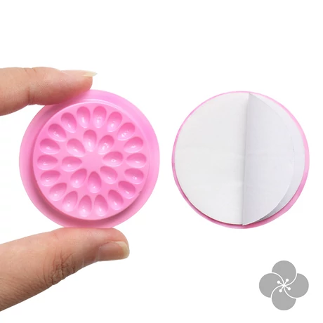 Long Lashes öntapadós ragasztótartó virág - rózsaszín, 5db