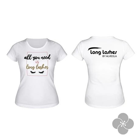 Long Lashes 'All you need' póló fehér - XL