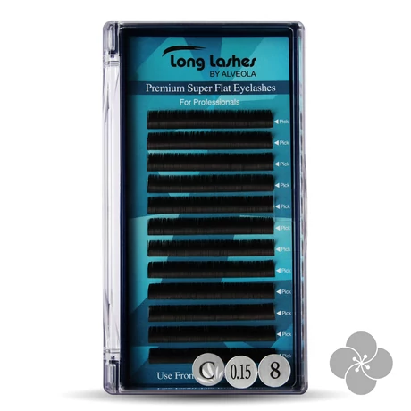 Long Lashes Premium Super Flat C / 0,15 - 8mm
