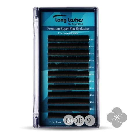 Long Lashes Premium Super Flat C / 0,15 - 9mm