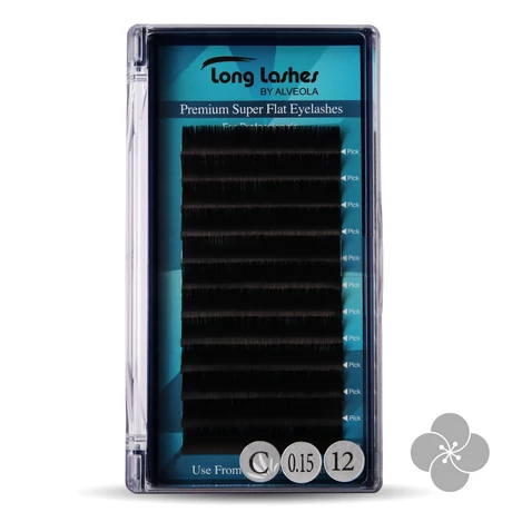 Long Lashes Premium Super Flat C / 0,15 - 12mm