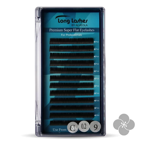 Long Lashes Premium Super Flat C / 0,2 - 9mm