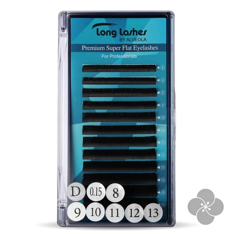 Long Lashes Premium Super Flat D / 0,15 - 8-9-10-11-12-13mm