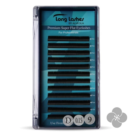 Long Lashes Premium Super Flat D / 0,15 - 9mm