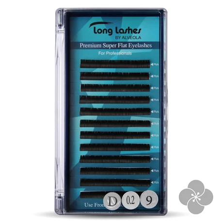 Long Lashes Premium Super Flat D / 0,2 - 9mm