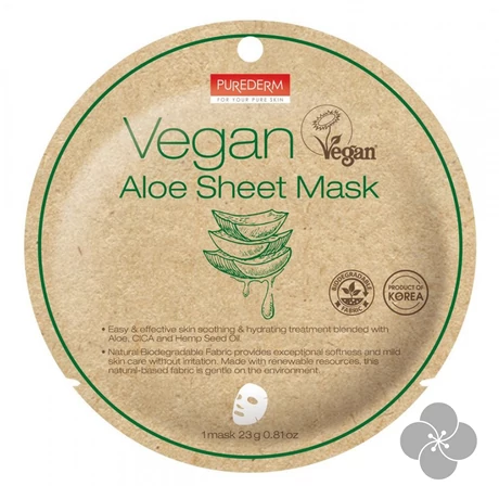 PureDerm 3 az 1-ben Vegan Aloe Vera maszk