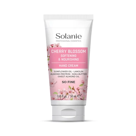 Solanie So Fine Puhító és tápláló kézkrém cseresznyevirág illattal 50 ml