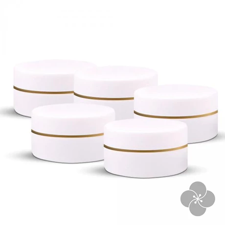 Tégely fehér; arany csíkkal  5ml, 1db