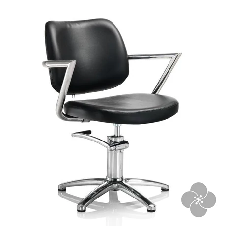 Hair Square fekete fodrász szék - csillag talppal
