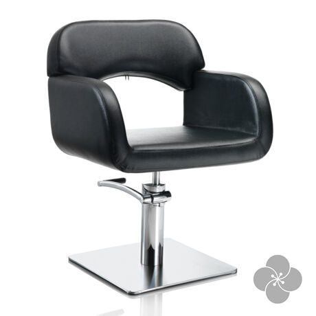 Hair Sage fekete fodrász szék - négyzetes talppal