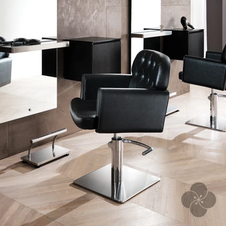 Hair Liberty fekete fodrász szék - négyzet talppal