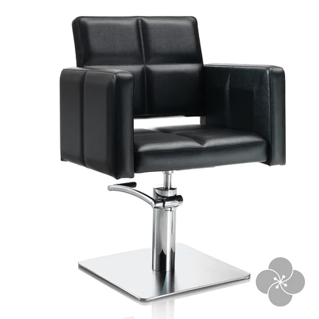Hair Diamond fekete fodrász szék - négyzet talppal