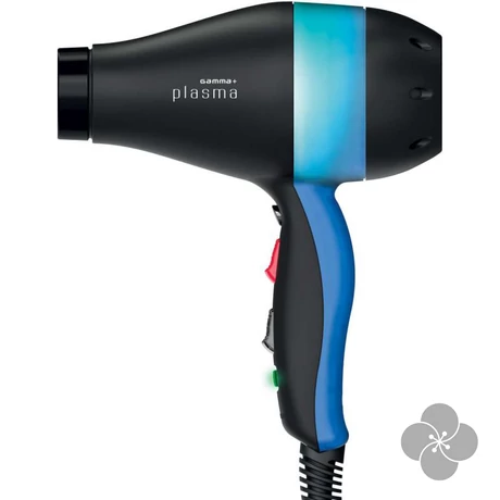 Gamma piú - PLASMA 1900W/2200W hajszárító, matt fekete/kék