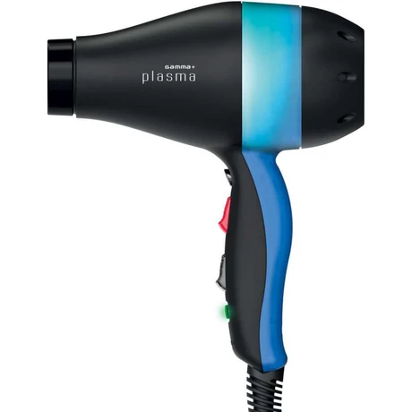 Gamma piú - PLASMA 1900W/2200W hajszárító, matt fekete/kék