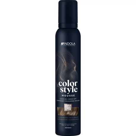 INDOLA Color Style Mousse Medium Brown színezőhab, 200 ml