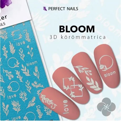 PN - Körömmatrica - 3D Bloom