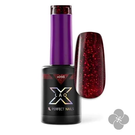 LacGel LaQ X Gél Lakk 8ml - Burgundy X098 - Flash Red Duo