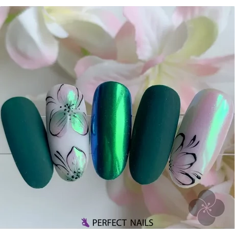 PN - Chrome Powder - Körömdíszítő Aurora Fátyol Krómpor - Green