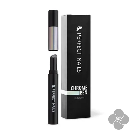 PN - Chrome Pen - Krómpor Körömdíszítő Toll - Holo Ezüst