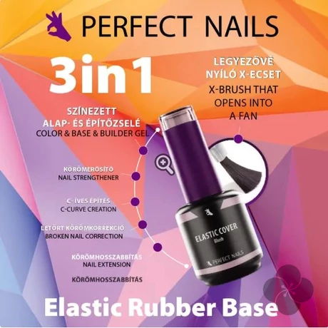 Elastic Cover Base Gel - Blush - Ecsetes Műkörömépítő Zselé 8ml