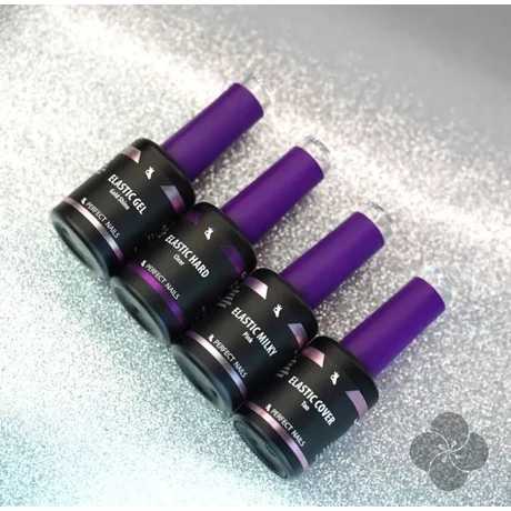 Elastic Cover Base Gel - Gold Shine - Ecsetes Műkörömépítő Zselé 8ml