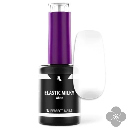 Elastic Milky White Base Gel - Ecsetes Műkörömépítő Zselé 8ml