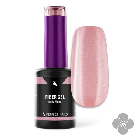 Fiber Gel Vitamin - Üvegszálas Erősített Gél Lakk Alap 8ml - Nude Shine
