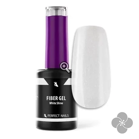 Fiber Gel Vitamin - Üvegszálas Erősített Gél Lakk Alap 8ml - White Shine