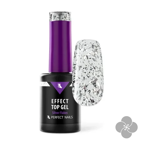 PN - Flakes Effect Fényzselé - Silver Flakes **