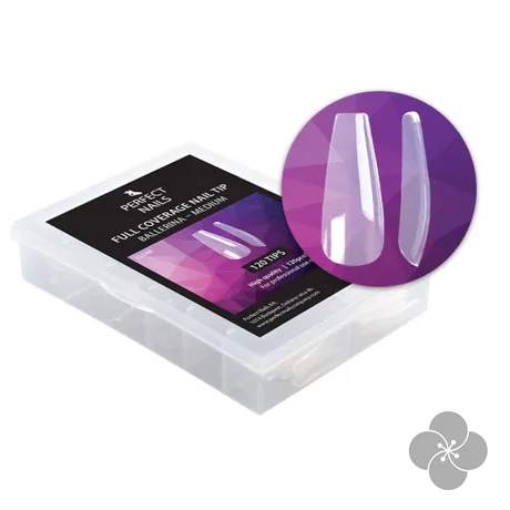 PN - Full Coverage Gel Tip - Zselés Műköröm Tip Készlet - Ballerina Medium